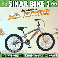 Sepeda Anak Laki-Laki BMX BNB ECO MATRIX Ukuran 20 Inch Ban 2.50 Usia 8-11 Tahun