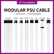 FormulaMod Modular PSU(โมดูลเพาเวอร์ซัพพลาย) Cable Kit 18AWG Silver Plated(ชุบเงิน) Kit For EVGA Cor