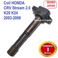 Coil HONDA CRV stream odyssey K20 K24 2.0 2.4 099700-070 DENSO JAPAN ORIGINAL Authentic COPOtanOrigi