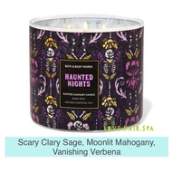 SG Stock ⭐️ HAUNTED NIGHTS Bath & Body Works 3-Wick Scented Candle Home Fragrance Bath BodyWorks Whi