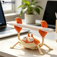 QUENNA Creative Weightlifting Crab Pen Holder Cute Cartoon Desktop Pencil Stand Home Office Desk Dec
