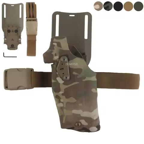 Left Hand Tactical Holster for G17 Gen4 G19 with X300 X300U Light Quick Release Hunting Shooting Gun