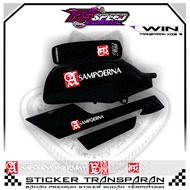 WIN Striping Variations of TRANSPARENT WIN Stickers CODE 18 PREMIUM MATERIAL