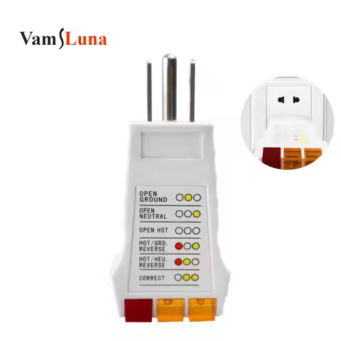 Socket Tester Voltage Tester For Standard GFCI/Standard 3-Wire North American AC Power Sockets Circu
