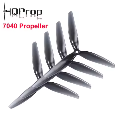 4PCS HQProp 7X4X3 7040 7inch 3 blade/tri-blade 7040 Propeller Light Grey (2CW+2CCW) Poly Carbonate f