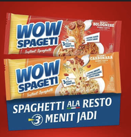 WOW Spaghetti Bolognese Carbonara / Wow Spageti 88gr Spageti Instan WOW Spageti / Spaghetti Instant 