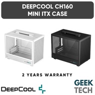 DeepCool CH160 Mini-ITX PC Case, High Airflow Mesh Panels, Full-Sized Air Cooler Support, Direct Ins
