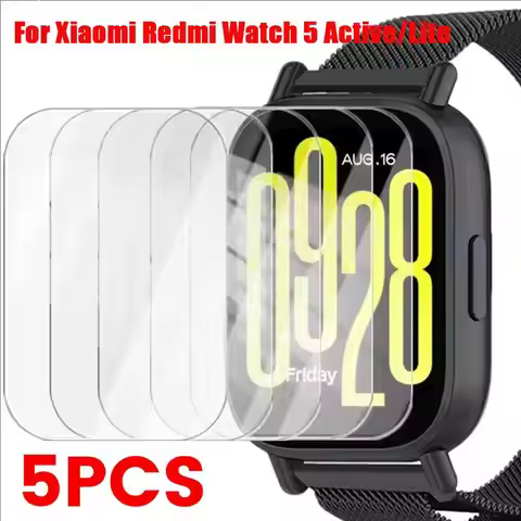 1-5Pcs Tempered Glass For Xiaomi Redmi Watch 5 Active/Lite Accessories HD Clear Screen Protector Fil