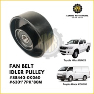 (1@pc) 88440-0K060 6301*7PK*80M - Fan Belt Idler Pulley Toyota Hilux KUN25 Hiace KDH200