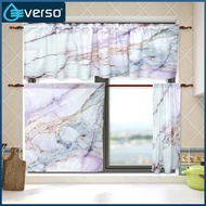 Everso 3Pcs Curtain Tier and Valance Set Rod Pocket Short Window Curtains Leaves Small Window Tiers Curtain Short Window Curtains Set Short Window Curtains Set for Bedroom