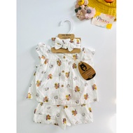 R&B 3piece Eyelet Set for girls 0-12mos