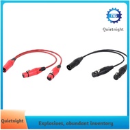 [quietnight.ph] 0.5M 3Pin XLR 1 Male to 2 Female Audio Extension Cable Microphone Y Splitter Audio C