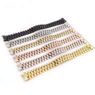 For 20mm Rolex President 36mm datejust strap Stainless Steel Solid Curved Endlink Wrist Watch Band B
