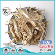 Bilis King Premium Ikan Bilis Mata Biru Gred 5A Saiz {L} (1kg)/ Unpeeled Anchovy