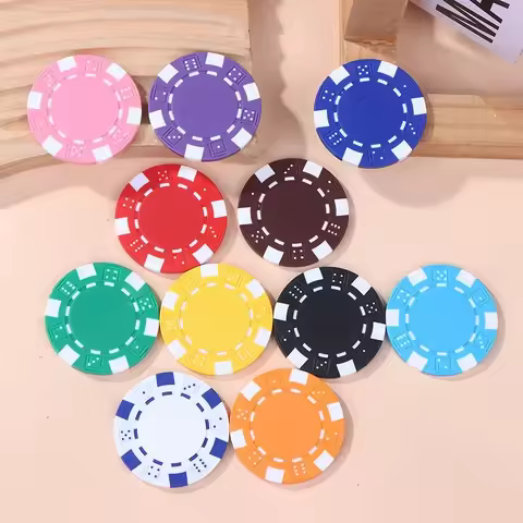 10 Pcs ABS Plastic Poker Chips Casino Texas Hold'em Poker Metal Coins 11.5g Chips Poker Game Chip Se