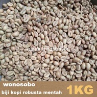 Biji kopi robusta mentah wonosobo petik merah hijau tua netto 1kg