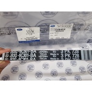 Water pump belt used for Ford Ranger 2.0 (Biturbo) genuine product JB3Z8620B (3PK728).