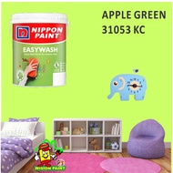 APPLE GREEN 31053 KC ( 1L ) Nippon Paint Interior Vinilex Easywash Lustrous / EASY WASH / EASY CLEAN