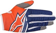Radar Flight Boy's Off-Road Gloves - Orange/Blue/White / 3X-Small