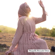 GAMIS BROKAT TERBARU SHAQUILLA BROCADE DRESS / GAUN BRIDESMAID MODERN / GAMIS LILAC / GAMIS SYARI