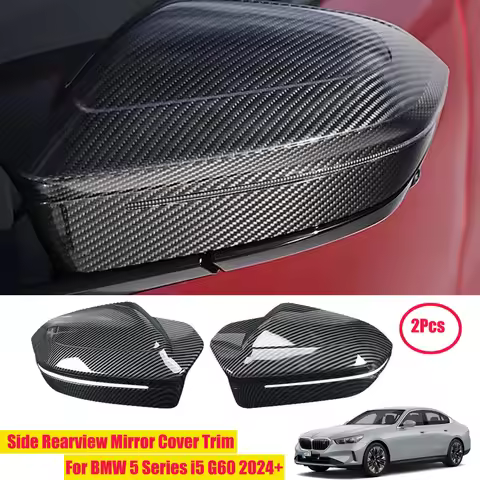 ABS Car Rearview Mirror Cover Trim For BMW 5 Series i5 G60 2024+ Auto Accessories