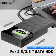 2.5/3.5" External Storage Case SATA 5Gbps USB3.0 Hard Drive Enclosure Supports 22TB SSD HDD Adapter 