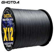 Tali Pancing Braided Fishing Line Ghotda fishing rope multicolor original X12 fishing line 300m 500m