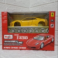 Diecast Maisto Kit Ferrari F430 Yellow Scale 1/24