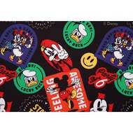 Disney Mickey Mouse Blue Label Cotton Fabric printed in Korea by the Half Yard