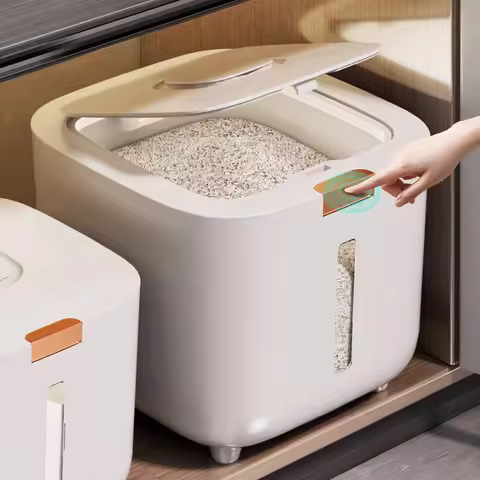 Food Grade Rice Dispenser Cereal Container Storage Moisture-proof Household Cereal Storage Box Soy C