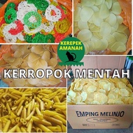 Keropok Mentah, krupuk palembang mentah, Emping Belinjau, melinjo