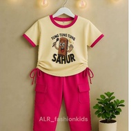 Tung Tung Sahur Girls' Suit 1-7 Years Old Children's Drawstring Suit Girls' Clothes