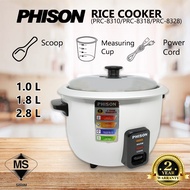 Electric Rice Cooker (PHISON) - 1 Liter/ PRC 8318-1.8 Liter/ PRC 8328-2.8 Liter] – 2 Years Warranty/Aluminium Inner Pot