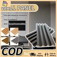 WPC Fluted Wall Panel Sticker Waterproof Grille Design Ecological Board TV Background Wood Panel B1