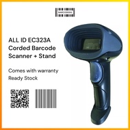 ALL ID EC323A Corded QR Code/Barcode Scanner Printer and Stand 1D & 2D | QR codes inventory scanner