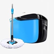 Rotating Mop, Spin Mop Bucket Set for Home Kitchen Floor Cleaning Wet Dry Usage on Hardwood Tile with2 Washable Microfiber Mopsds Decoration