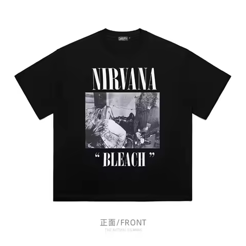 Nirvana Nirvana Band Rock Short Sleeve T-Shirt Live Decadent Loneliness Personality Cobain Men and W