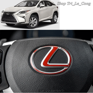 Decal Miếng dán logo Lexus hình chữ L trang trí vô lăng RX350 RX300 dòng ES GS LS NX GX RX LX xe hơi