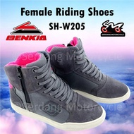 BENKIA SHW205 Female Riding Shoes Boots Ankle Boot Protection Girl Women Motorcycle Kasut Wanita Mot