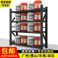 Can Style Combination Multi-Layer Dismantling Shelf Iron Black Warehouse Medium-Sized Light Warehous