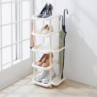 日本like-it 日製窄型五層收納鞋架(附傘架)-多色可選