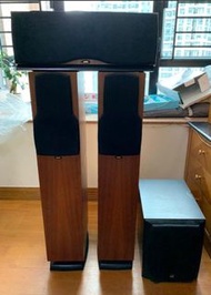 Chario 喇叭一套三個 及  Subwoofer 重低音喇叭一個
