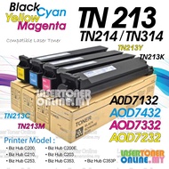 Compatible to Konic* Minolt* Bizhub TN213 TN214 TN314 A0D7132 Black A0D7232 Yellow A0D7332 Magenta A