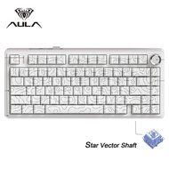 AULA F75 Wireless Gaming Mechanical Keyboard RGB Light Customized 75% Layout Tri Modes Contour Side 