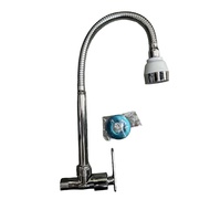 1/2" Flexible Neck Pillar Wall Water Tap - AA168FI AA168FS