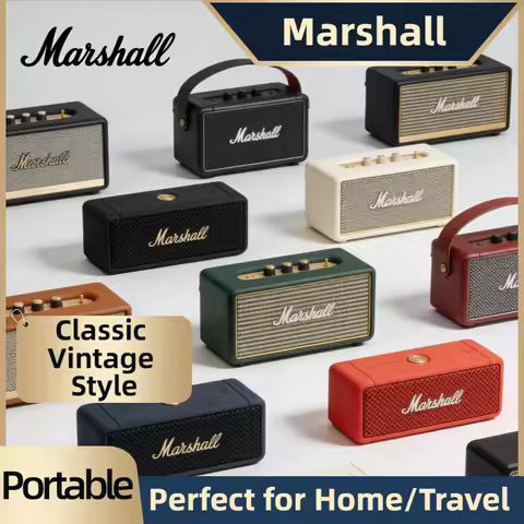 Marshall 2026 Newest Wireless Bluetooth Speaker Portable TWS True Wireless Stereo Loud Sound Mic for