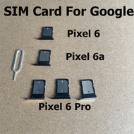 For Google Pixel 6 Sim Tray Slot Holder SD Card Tray Holder Connector Container Repair Parts For Pix