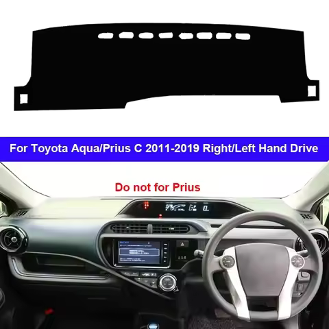 Car Dashboard Cover Dash Mat Carpet Rug For Toyota Aqua Prius C 2011 - 2019 LHD RHD 2 Layers Sunshad