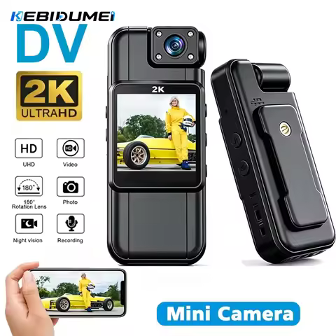 KEBIDUMEI 4K 2K 1080P HD Mini WiFi Camera Portable Digital Video Recorder Body Cam Night Vision Bike