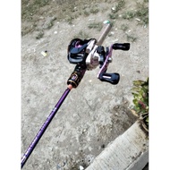 Ul/carbon solid &amp;reel bc Fishing Rod set Left handle&amp;drag clicker